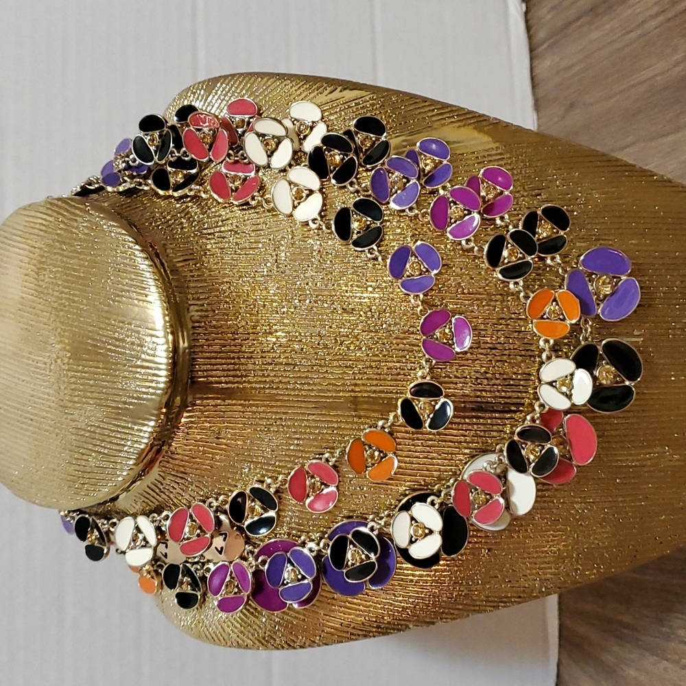 Vintage Kate Spade Disco Pansy necklace